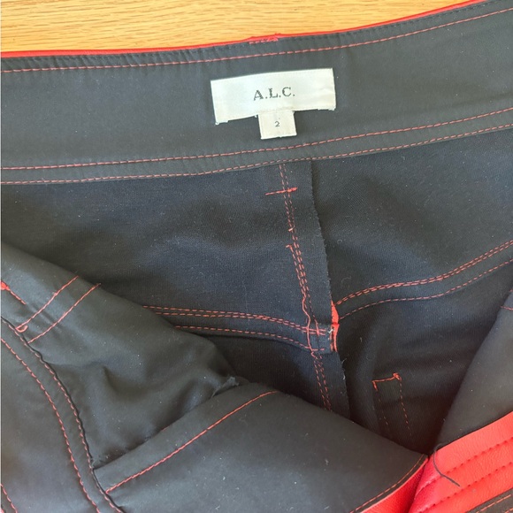 A.L.C faux leather red pants - Picture 4 of 5